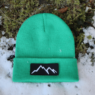 Alpsnow Mütze Grün Bergmotiv Allover Strick Design