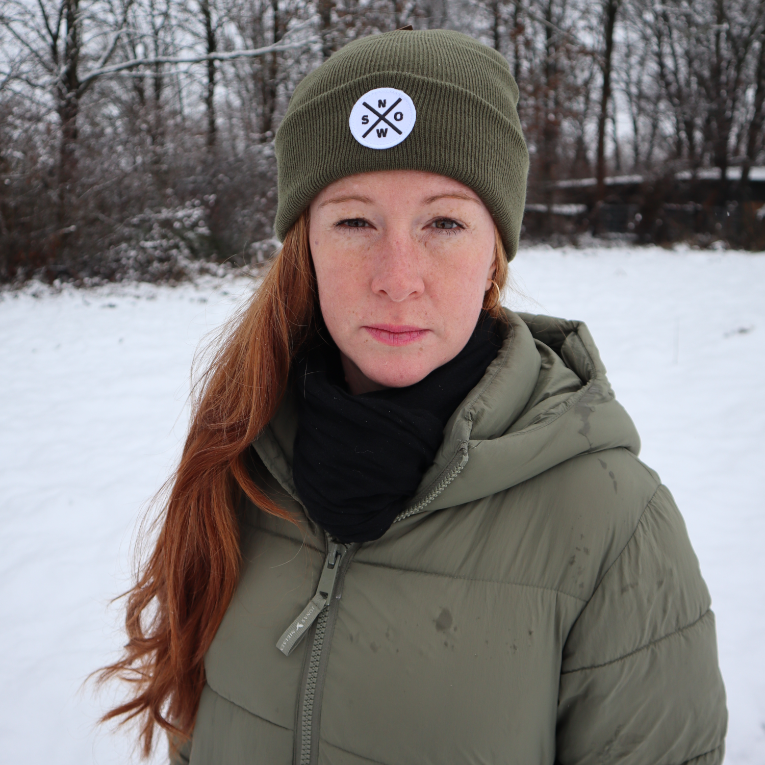 Alpsnow Mütze Olive SNOW Patch Stille Stärke