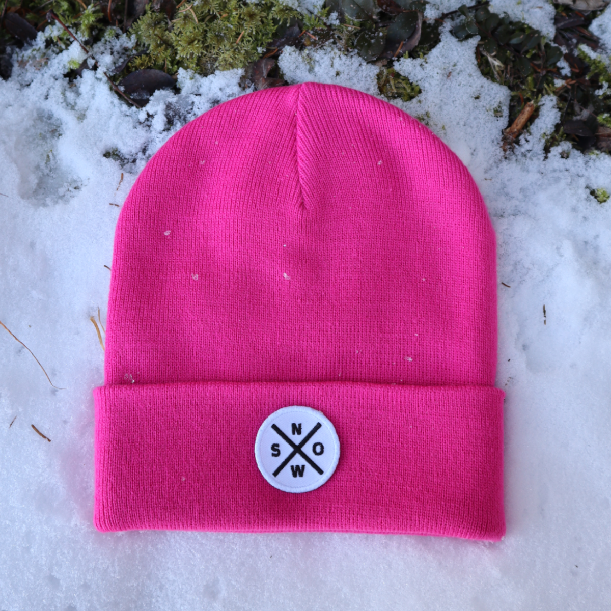 Alpsnow Mütze Pink SNOW Patch Winter Purity