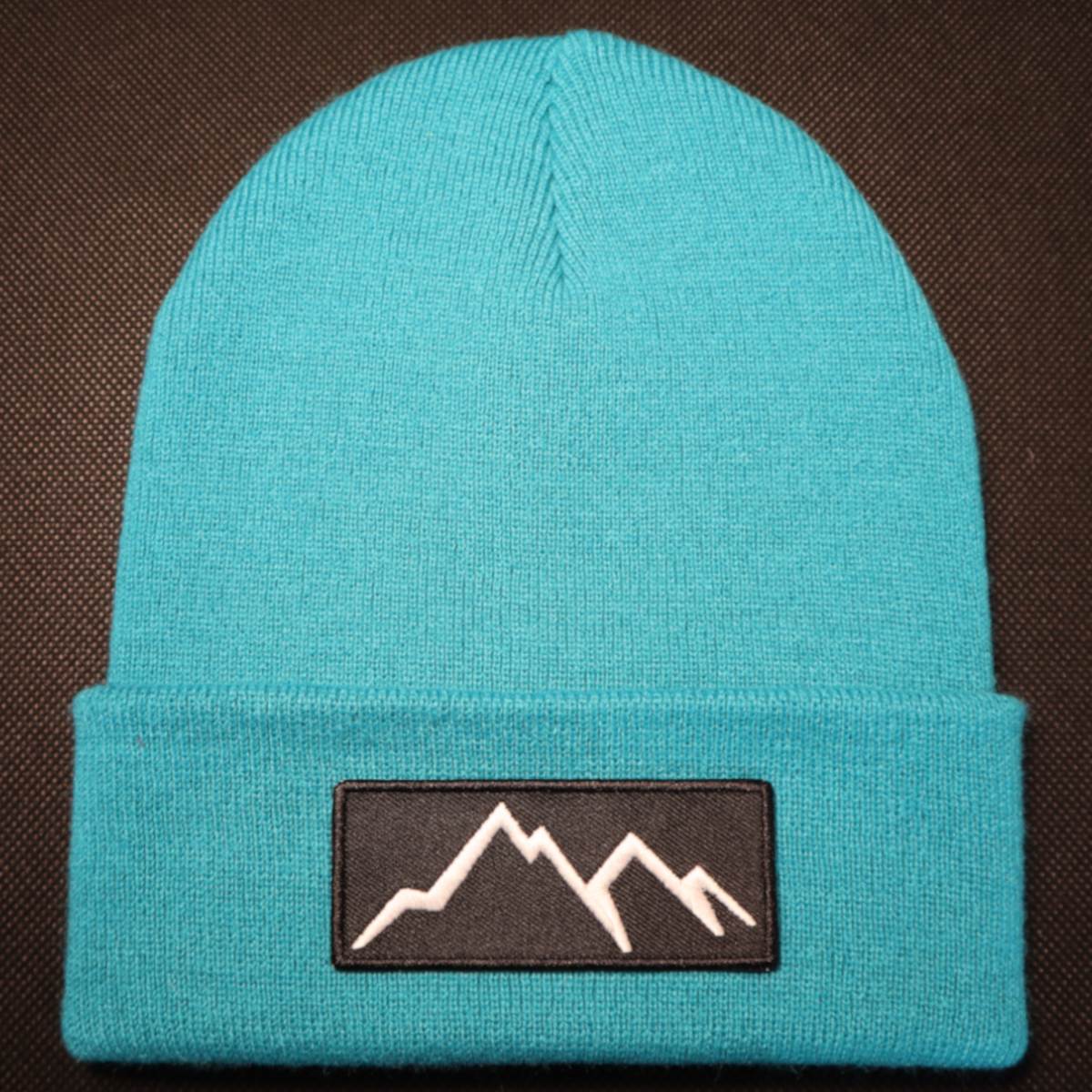 Petrol Beanie Mütze Patch Schwarz Berg Weiß Tiefe Unisex